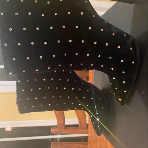 Saint Laurent Freja 105 Ankle Boot In Black Velvet size 41 - Picture 7 of 15